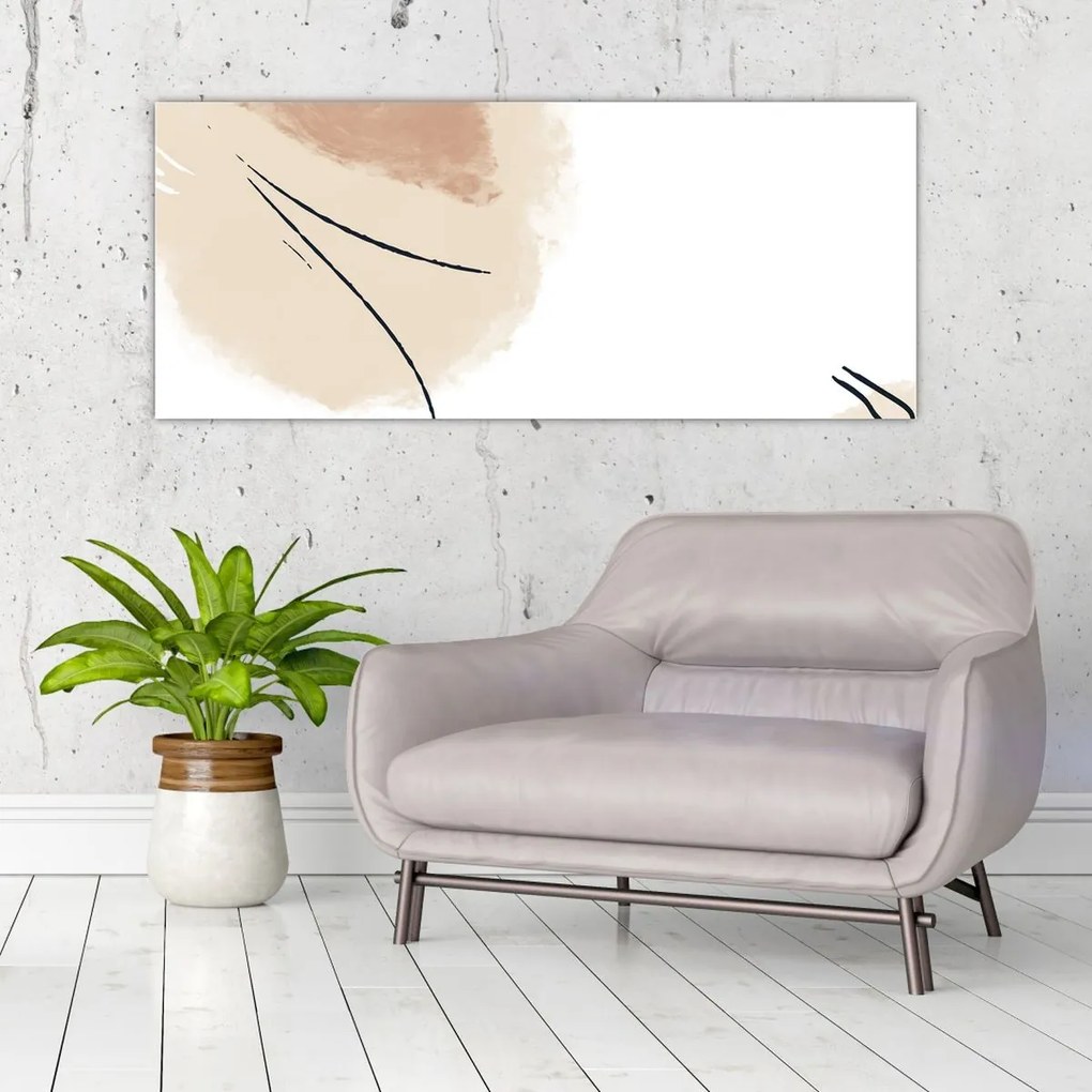 Obraz - Biela abstrakcia (120x50 cm)