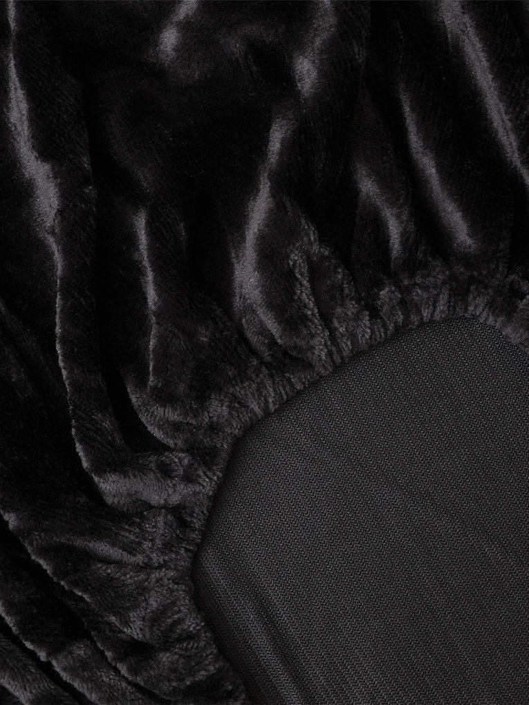 Plachta mikroplyš Deluxe 140 × 200 cm – čierne