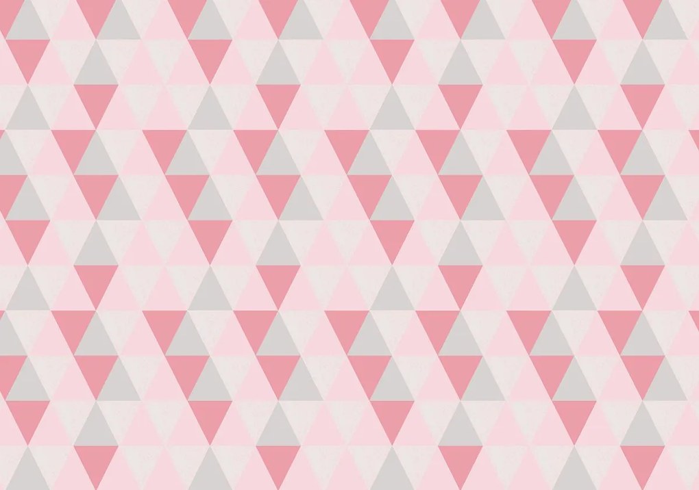 Fototapeta - Ružové trojuholníky (254x184 cm)