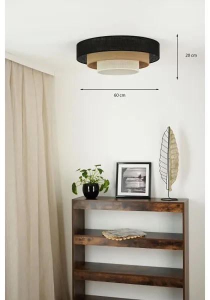 Brilagi -Stropné svietidlo ASPEN LUNETA LED/12W/230V pr. 60 čierna/béžová/krémová