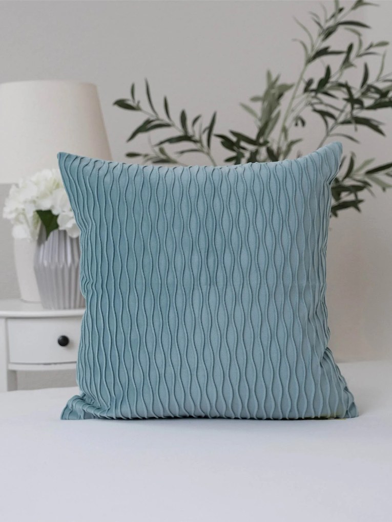 Obliečka na vankúš mikroplyš 45 × 45 cm - Elena mentolová