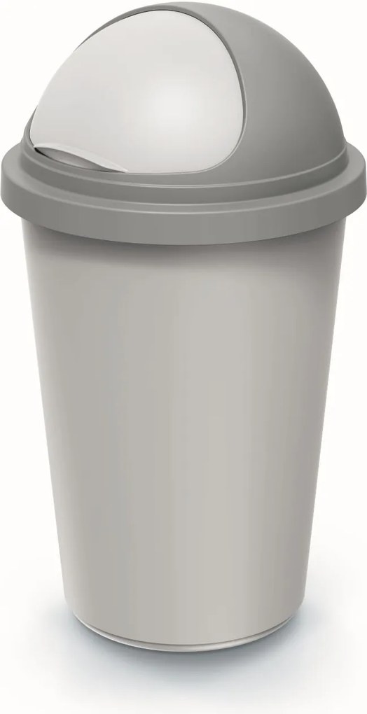 Odpadkový kôš COMPACTO ROLL 50 L popolavo sivý/svetlosivý
