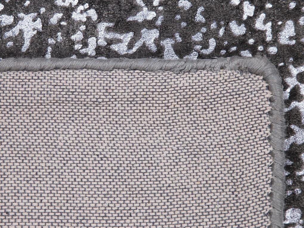 Viskózový koberec 160 x 230 cm sivá/strieborná ESEL Beliani