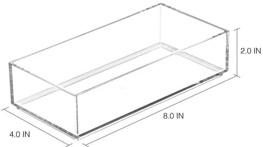Transparentný organizér iDesign Clarity, 20 × 10 cm