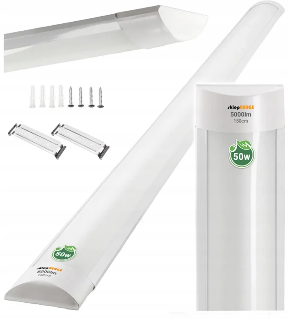 BERGE Prisadená LED lampa 150cm - 50W - 5000lm - IP20 - 4500K