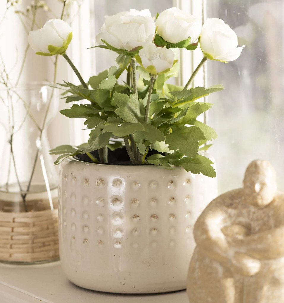 Ib Laursen Dekoratívny umelý iskerník White Flowers