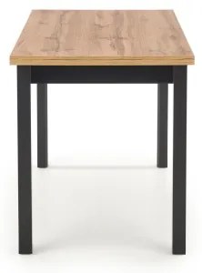 Jedálenský stôl KINDOR dub Wotan/čierna