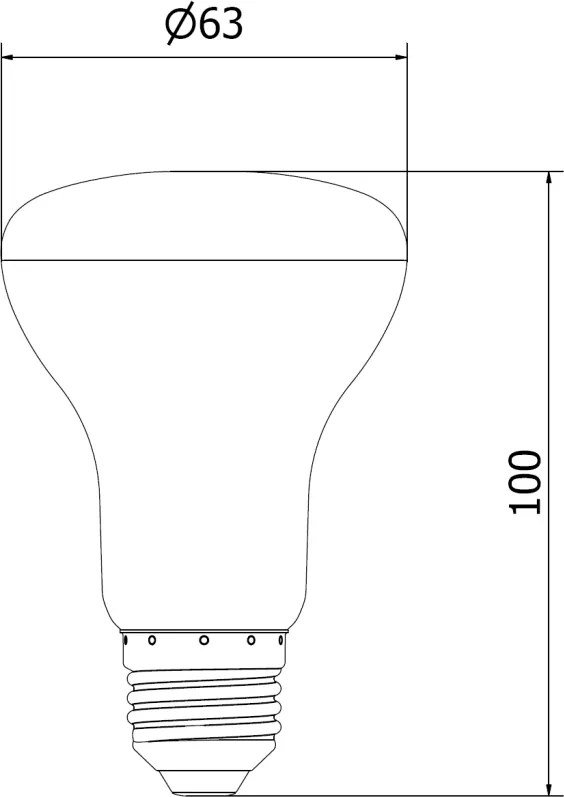 Mexen Nova, LED žiarovka E27, R63, 8W, Studená - 6500K, 840 lm - L104-E27-0865-01