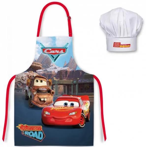Javoli Detská zástera s kuchársku čiapkou Disney Cars EXK334113