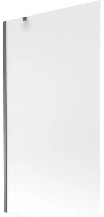 Mexen Next, 1-krídlová vaňová zástena 100 x 150 cm, 6mm sklo námraza, grafitová, 895-100-000-00-30-95