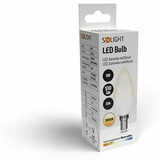 Solight LED žiarovka Sviečka 6W, 3000K