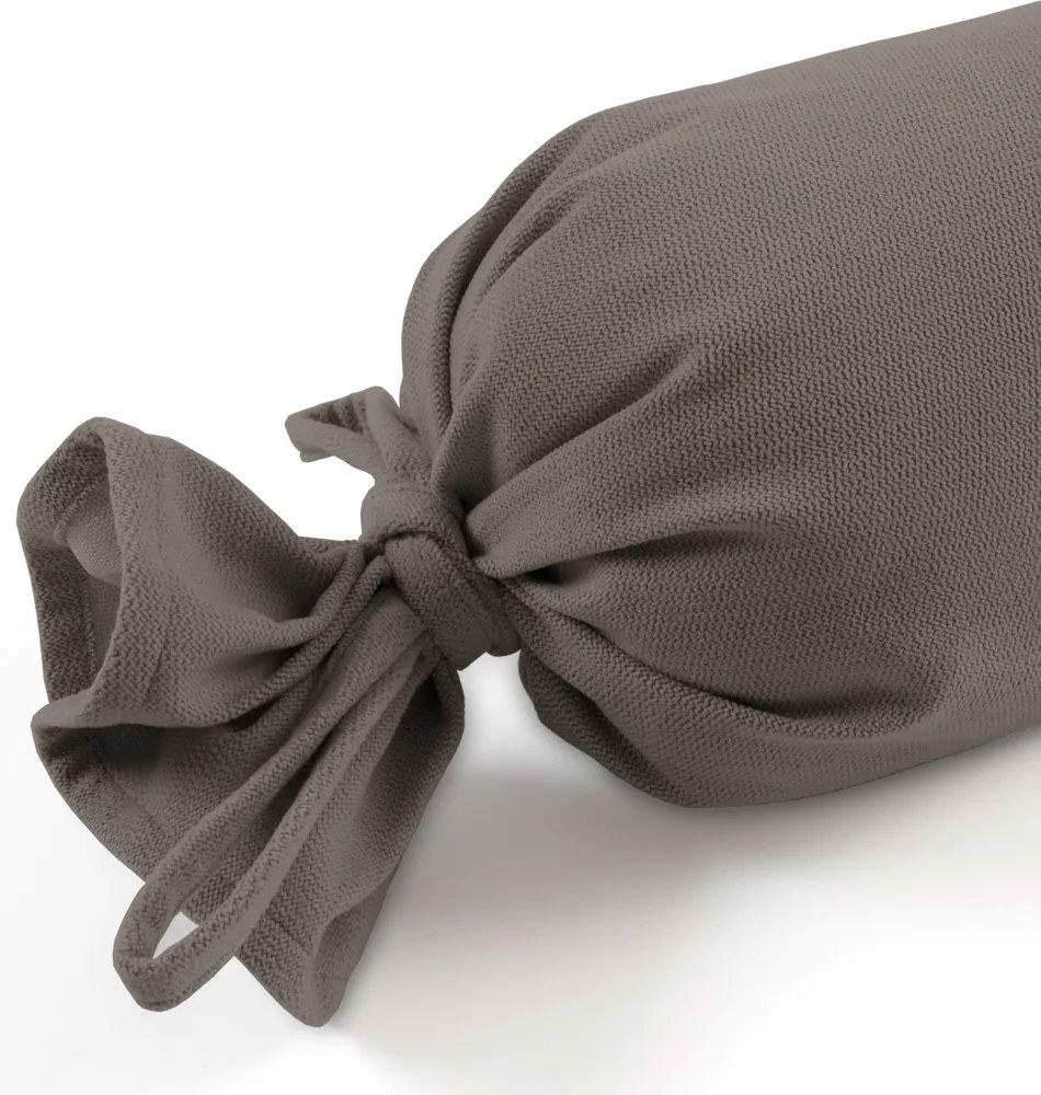 Biante Vankúš valec bonbon Velur VLR-008 Sivobéžový 15x40 cm