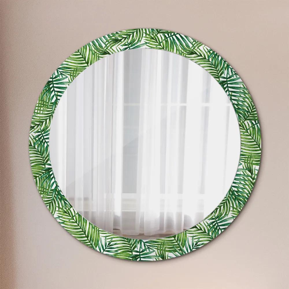Okrúhle ozdobné zrkadlo Tropická dlaň fi 80 cm