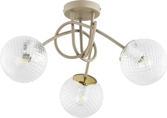 BRILAGI - Prisadený luster STELLA 3xE27/60W/230V béžová/zlatá