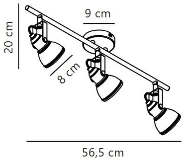 Nordlux - Bodové svietidlo ASLAK 3xGU10/35W/230V