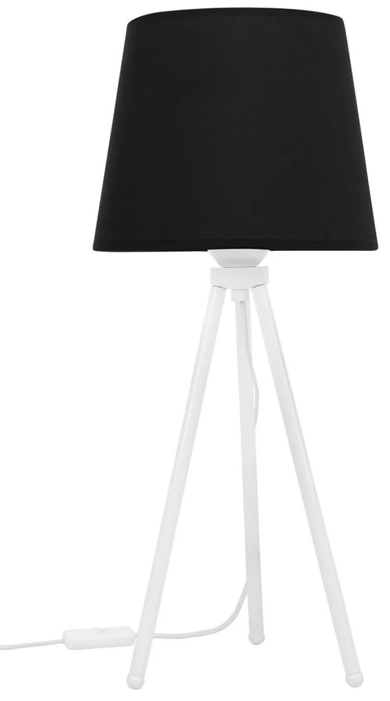 Stolná lampa Milano, 1x textilné tienidlo (výber zo 4 farieb), (výber z 3 farieb konštrukcie)