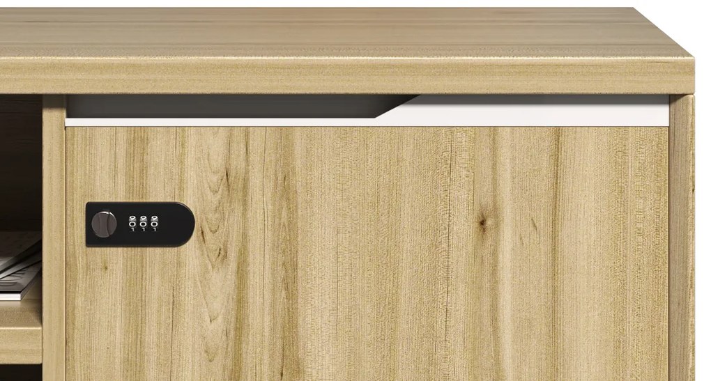 Kancelársky set pre 2 osoby Houseland Profit Max 04 1614 dub/biela