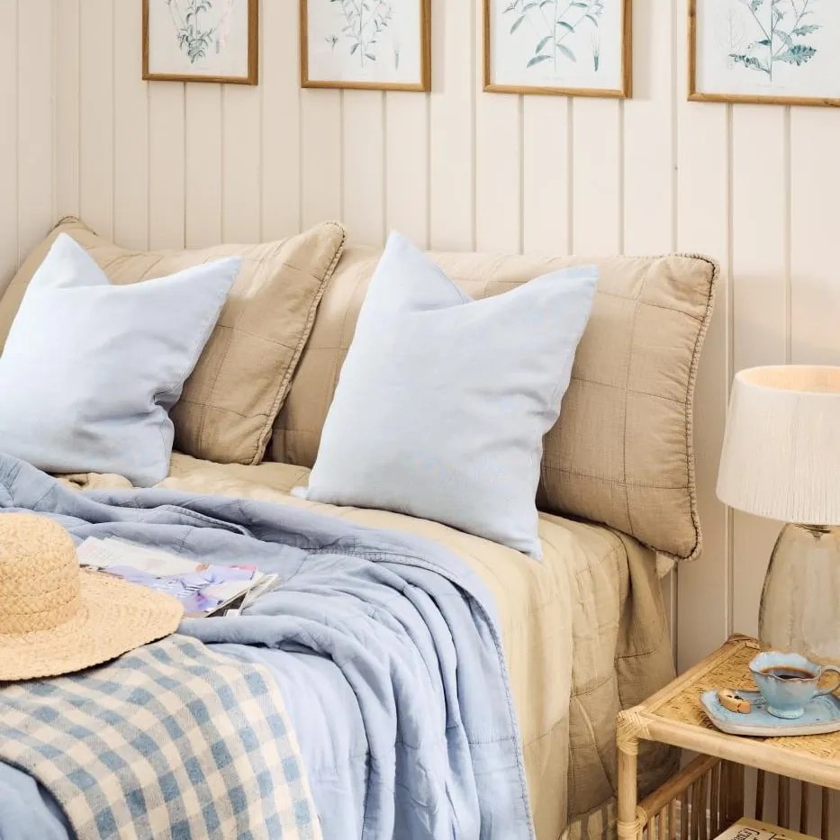 Ib Laursen Ľanová obliečka na vankúš Cornflower 50 × 50 cm