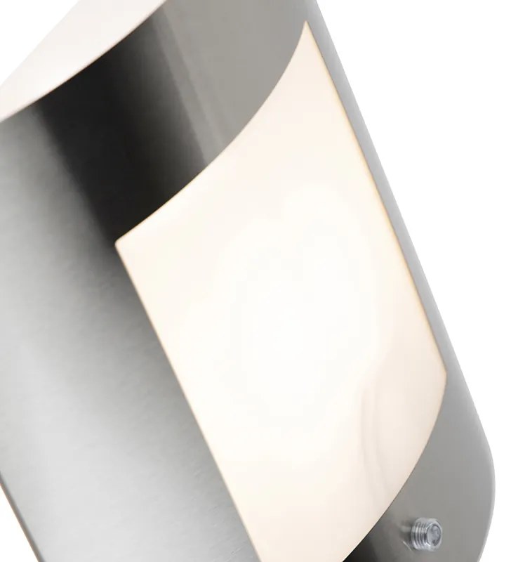 Vonkajšia nástenná lampa oceľ IP44 senzor súmraku - Emmerald