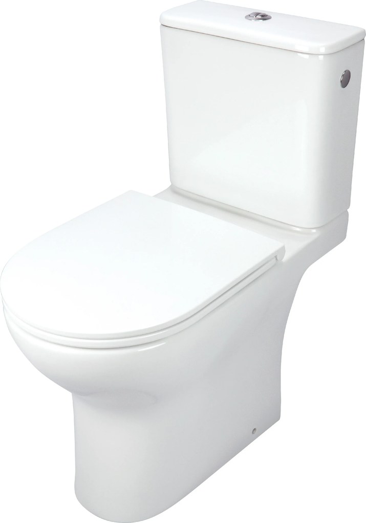 Deante WC kombi bez okraja Jasmin so zadným odpadom a WC sedadlom SoftClose - CDJD6RPS