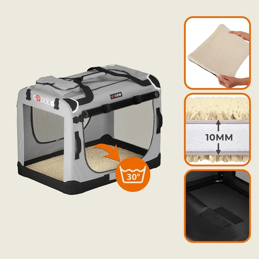 Prepravná taška pre psy a mačky ELI, 70x52x52cm, šedá Cadoca