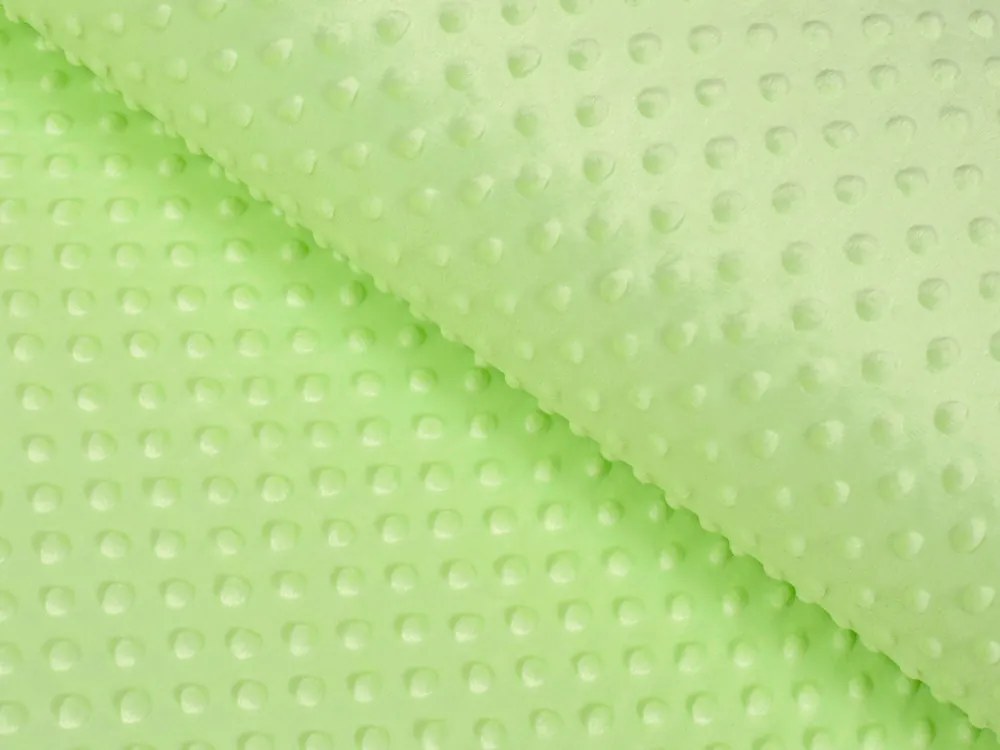 Biante Detská obliečka na vankúš Minky 3D bodky MKP-005 Pastelová svetlo zelená 30 x 50 cm
