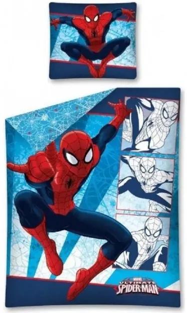 Detexpol - Chlapčenské bavlnené posteľné obliečky Spiderman Marvel / 140 x 200 cm + 70 x 90 cm