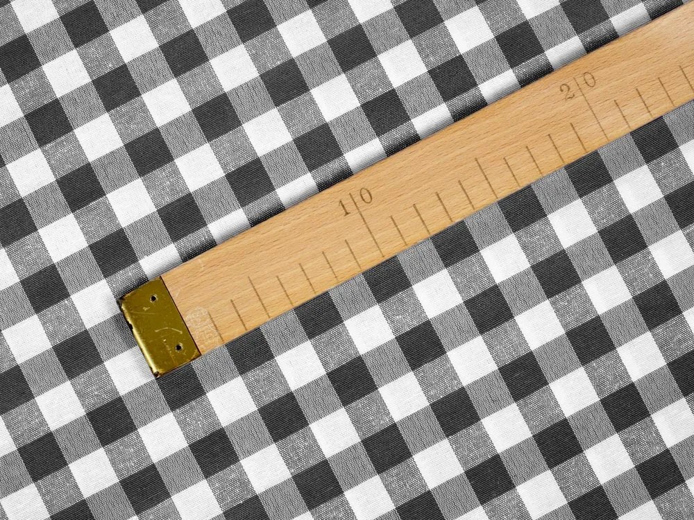 Biante Dekoračná obliečka na vankúš s lemom Rebeka RE-011 Sivo-biela kocka stredná 30 x 50 cm