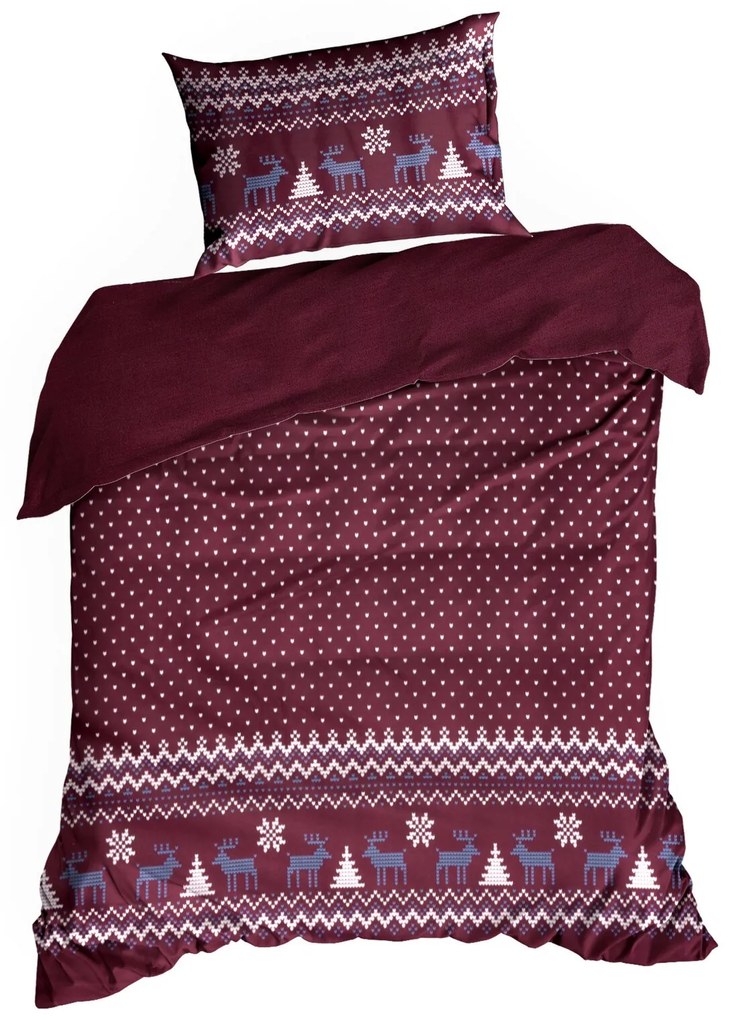 VIANOČNÉ OBLIEČKY Z MIKROVLÁKNA MATT 200X220 CM, 2 KS 70X80 CM VZOROVANÉ