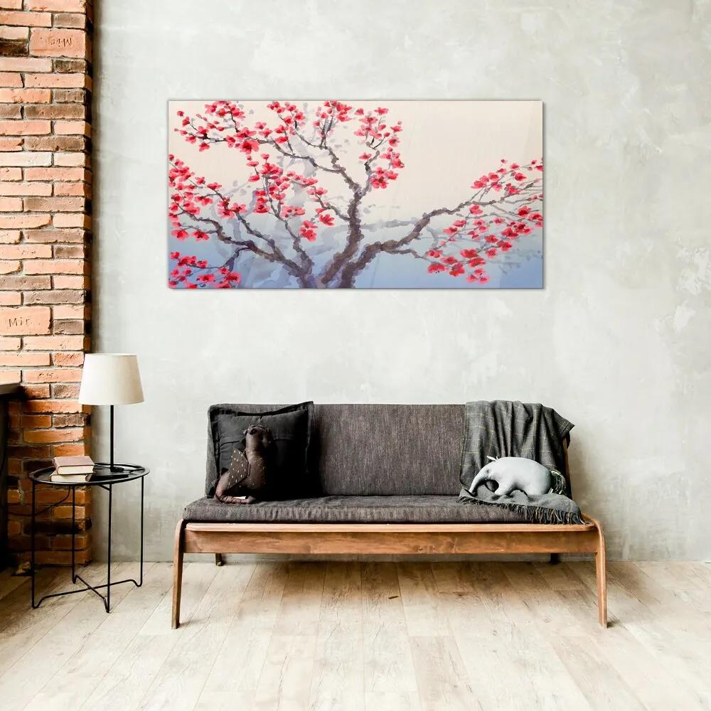 Obraz na skle Konáre stromov kvety