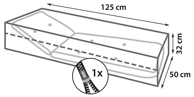 Sunfun Ochranný obal na podušky, 125 × 50 × 32 cm