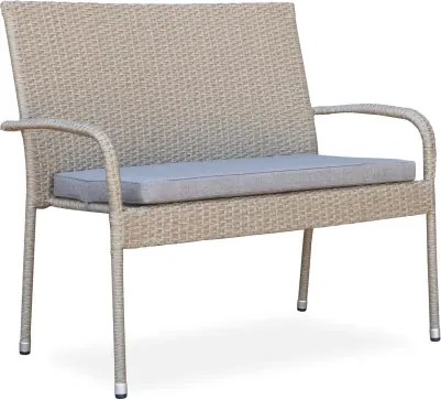 Záhradná lavica Alford, béžová s podsedákom%