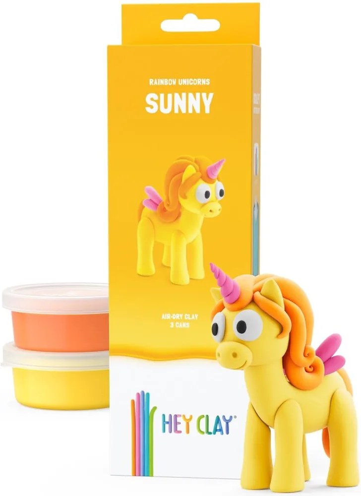 Hey Clay jednorožec žltý – Vytvorte si roztomilú figúrku