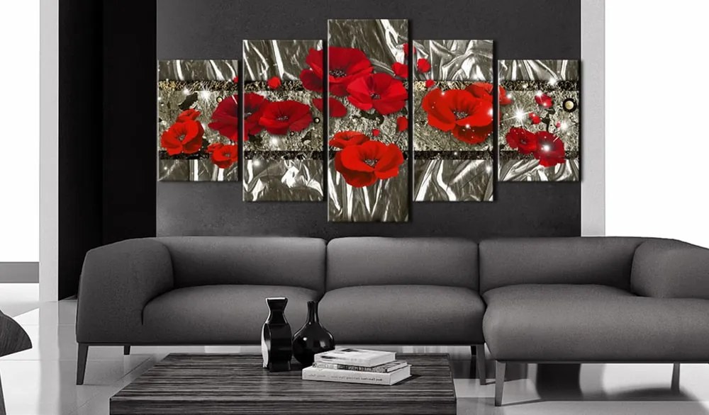 Obraz Kvetinová abstrakcia - Silver Poppies