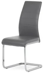 Autronic BONTEC Jedálenská stolička, šedá, ekokoža, DCL-408 GREY Farba: Biela