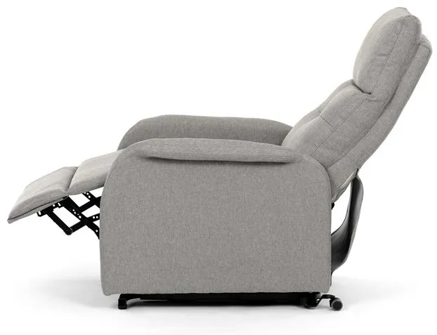 Autronic BONTEC Polohovacie kreslo, elektrické káblové ovládanie, krémová, látka, TV-5482 CRM2 Farba: Šedá