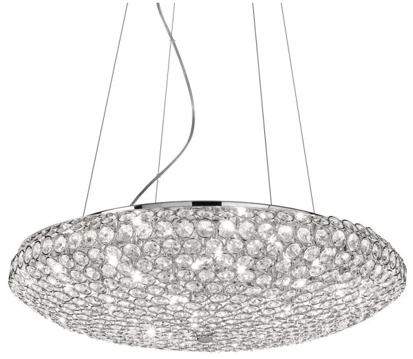Ideal Lux - LED Krištáľový luster na lanku KING 12xG9/3W/230V pr. 65 cm chróm
