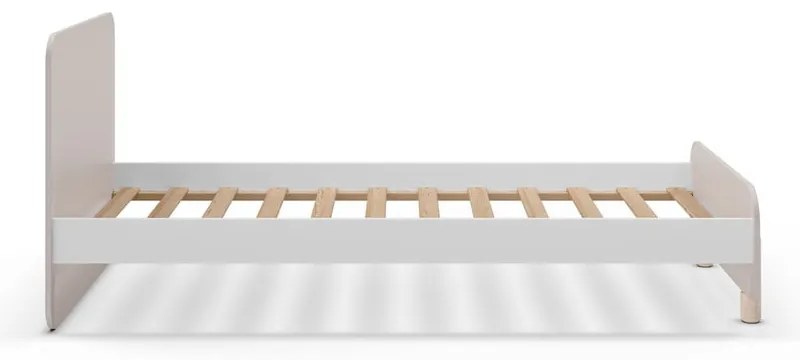 Krémová detská posteľ z borovicového dreva 90x190 cm Nora – Marckeric