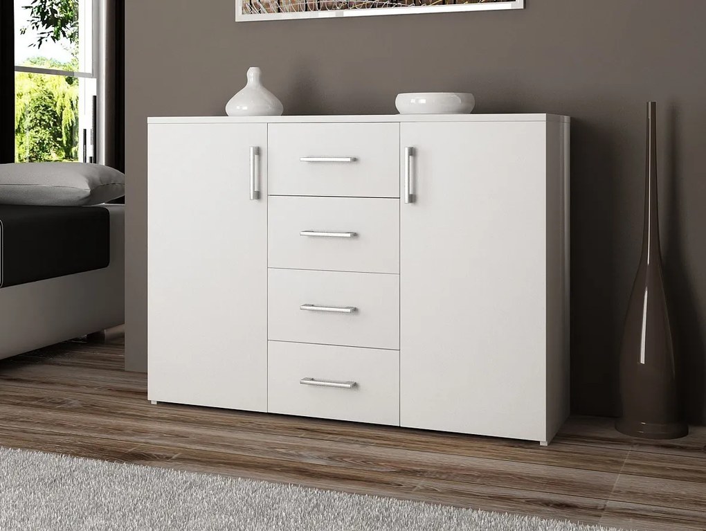 Komoda Torvi K 110,4 cm biela matná