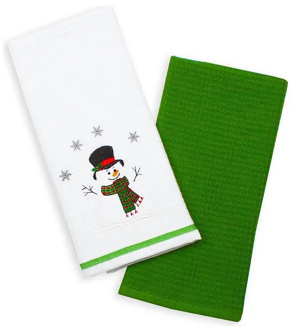 Kuchynské utierky - so snehuliakom
