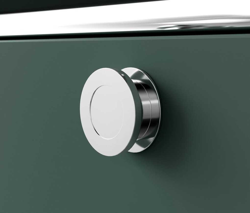 Kovová komoda »CN3« s 2 výklopnými priečinkami a 2 zásuvkami, olivovo zelená