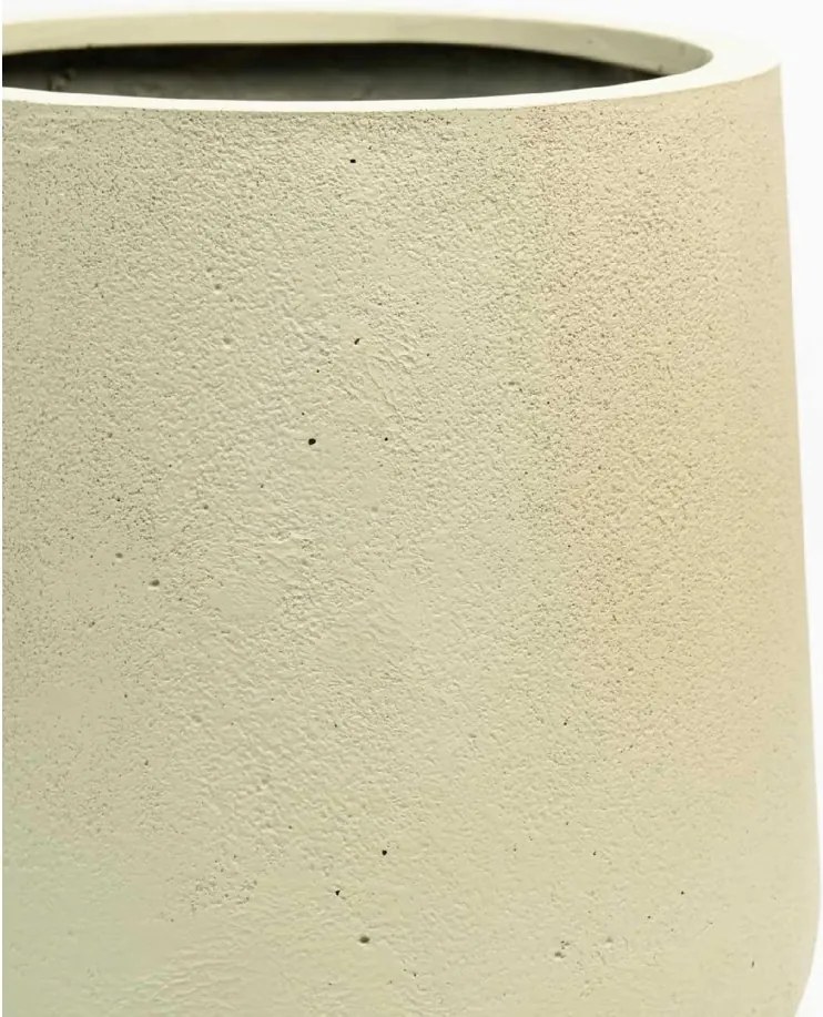 Dizajnový kvetináč VEKRA, sklolaminát, 40x40 cm, krémový