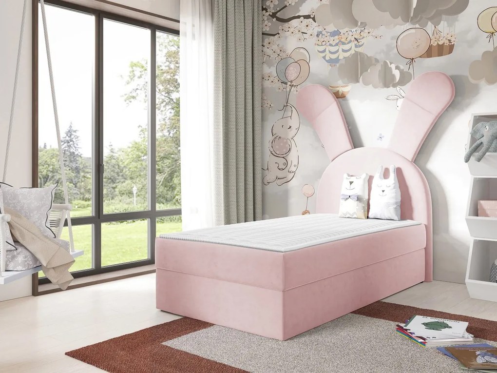 Kontinentálna jednolôžková posteľ Karibso, Strana: ľavá, Dostupné poťahy: Magic Velvet 2269