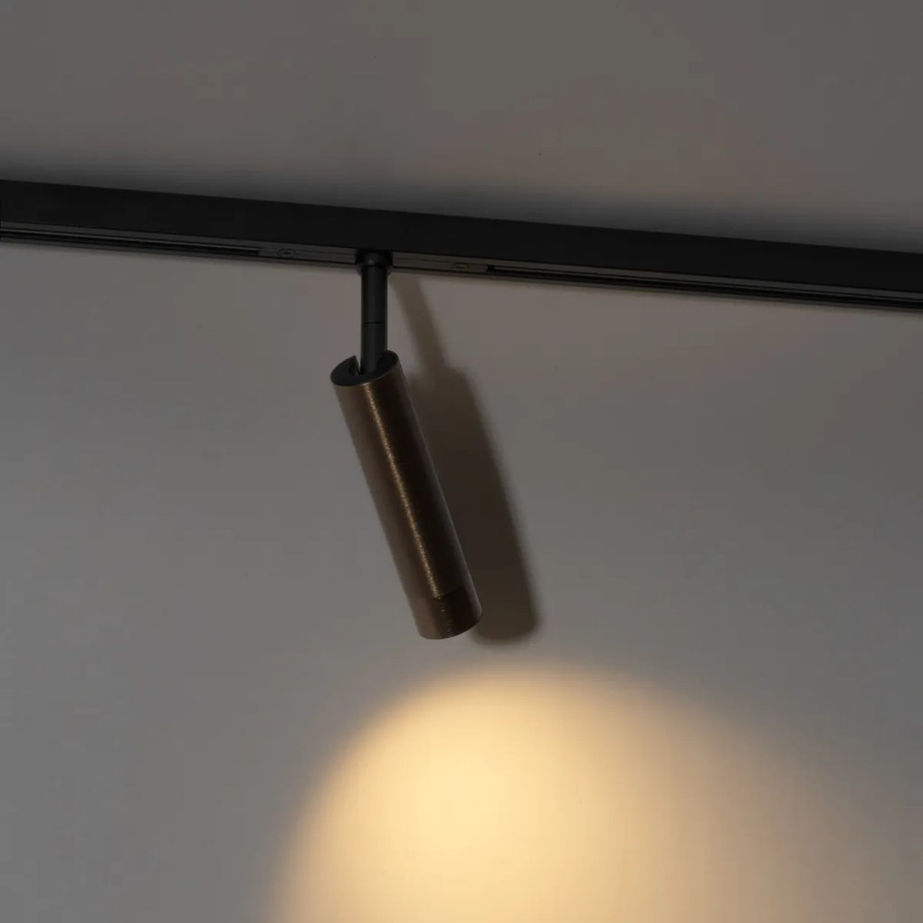 Moderné bodové svetlo tmavá bronz pre 1-fázový koľajnicový systém - Slimline Uzzy