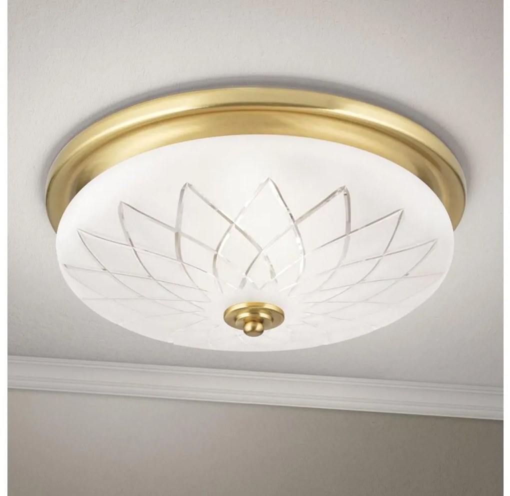 Orion DL 7-791/37 - Stropné svietidlo PORTO 2xE27/40W/230V pr. 37 cm zlatá