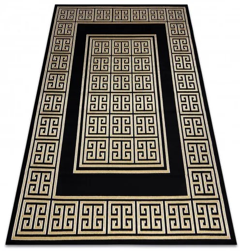 Dywany Łuszczów Kusový koberec Gloss 6776 86 greek black/gold - 120x170 cm