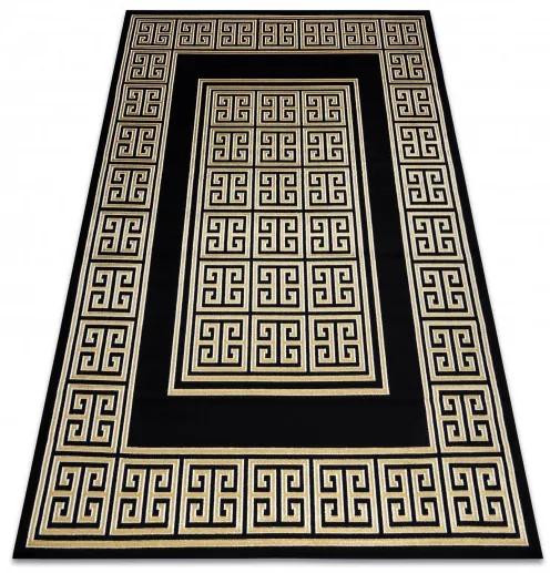 Dywany Łuszczów Kusový koberec Gloss 6776 86 greek black/gold - 140x190 cm