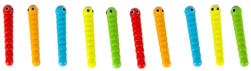 KIK Magnetická drevená húsenica jablko