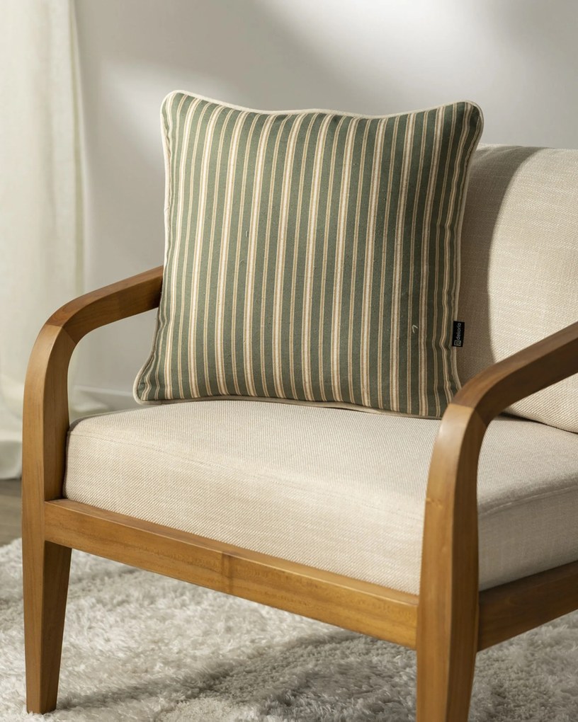 Obliečka na vankúš Classic Stripe Olive 45x45 cm