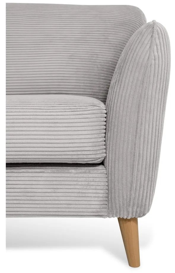 Svetlosivá menčestrová rohová pohovka (ľavý roh) Paris – Scandic